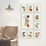 Wallity Set de 9 Cuadros Decorativos Multicolor en MDF